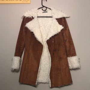 FAUX SUEDE PENNY LANE MIDI JACKET